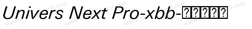 Univers Next Pro-xbb字体转换